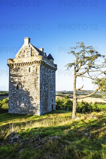 Fatlips Castle, Minto Crags, River Teviot, Roxburghshire, Scottish Borders, UK