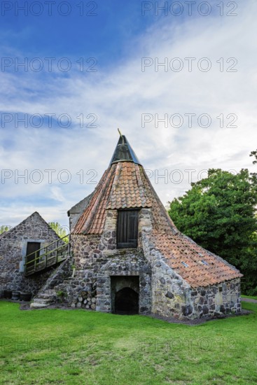 Preston Mill and Phantassie Doocot, River Tyne, East Lothian, Scotland, UK