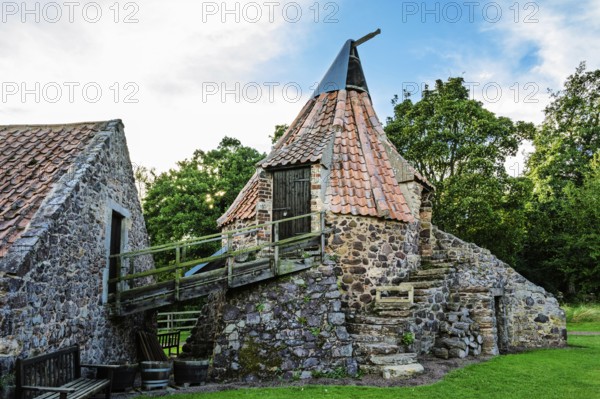 Preston Mill and Phantassie Doocot, River Tyne, East Lothian, Scotland, UK