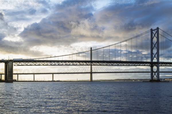 Forth Bridge, Queensferry Crossing, Forth Estuary, Scotland, UK