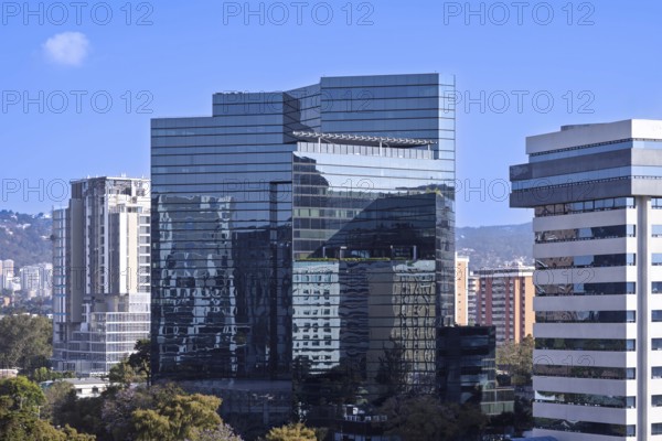 Panoramic skyline view of Guatemala City business and financial center