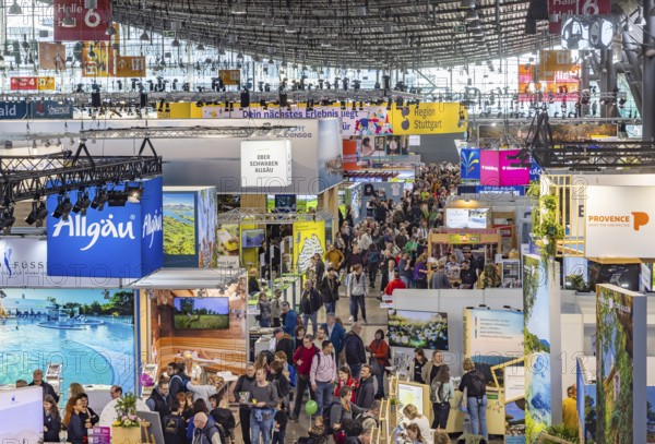 Caravan — Motor — Touristik exhibition opened in Stuttgart. According to the exhibition organizer, CMT is the world's largest public trade fair for tourism and leisure. With around 1660 exhibitors, CMT is fully booked. Around 100 countries present travel destinations. As the first travel trade fair of the year, the trade fair has an important pilot function, particularly for the carvaning industry. Stuttgart, Baden-Württemberg, Germany