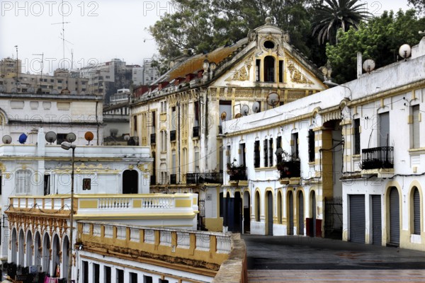 View of the historic buildings of the Medina in Tangier, Tangier, null, Morocco
