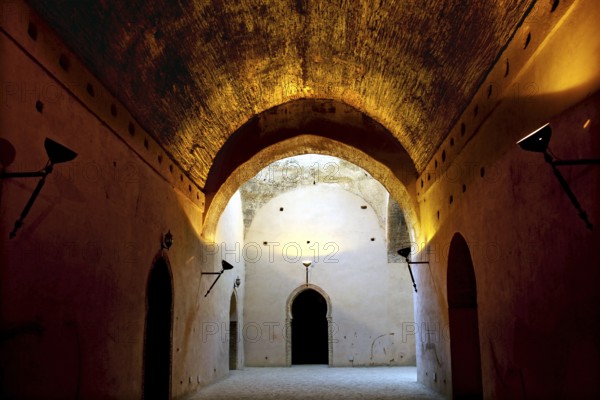 Impressive interior with high vaults and mystical lighting, Meknès, Fès-Meknès, Morocco