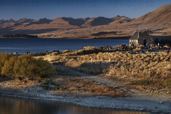 The Good Shepherd Church on the shores of Lake Tekapo in picturesque countryside, Lake Tekapo, New Zealand
