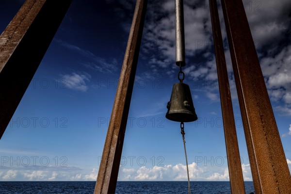 Close-up of a bell in a seaside monument, Tahkuna, Hiiumaa, Estonia