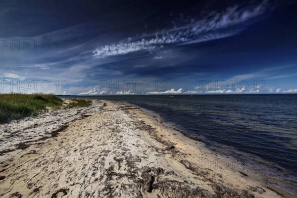 Long sandy beach overlooking the calm sea, Tahkuna, Hiiumaa, Estonia