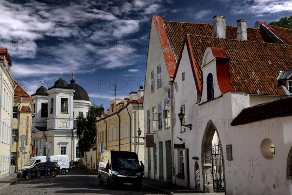 View of St. Nicholas Church in Old Tallinn, Tallinn, null, Estonia