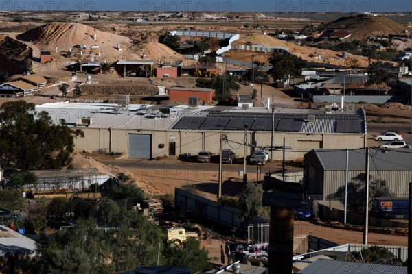 View of Coober Pedy, known for its underground houses and opal mines, Coober Pedy, South Australia, Australia