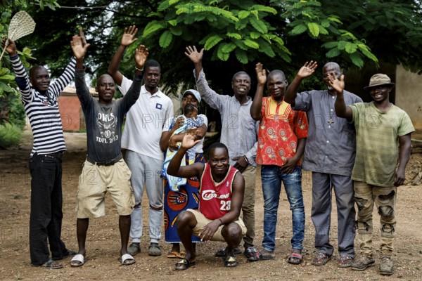 Group photo of employees at a rehabilitation center for men in Dar Es Salam, CI Bouaké, Dar Es Salam, Ivory Coast