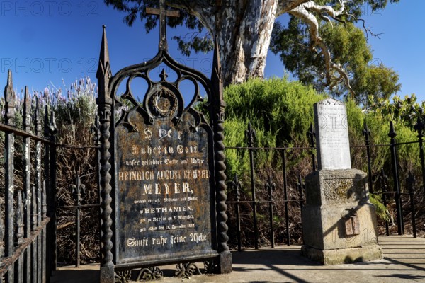 Historic grave sites at Bethany Pioneer Cemetary in Tanunda, Tanunda, South Australia, Australia
