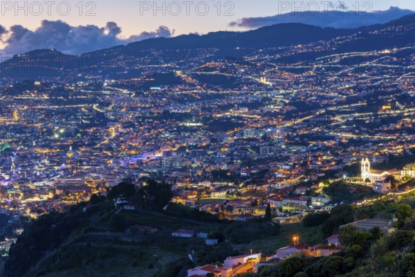Dusk over Funchal, Madeira, Portugal