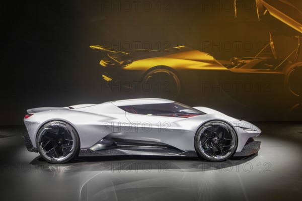 Detroit, Michigan USA - 14 January 2026 - The Chevrolet Corvette CX concept was on display at the Detroit Auto Show