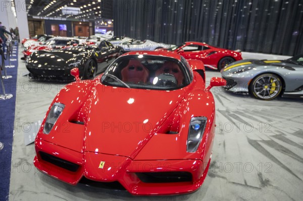 Detroit, Michigan USA - 14 January 2026 - Ferraris were on display at the Detroit Auto Show