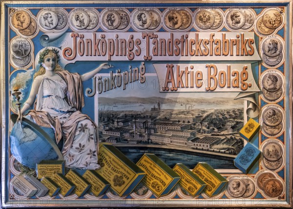 Share in a match factory, Tändsticksmuseet match museum or match museum, Jönköping, Jönköpings län, Sweden
