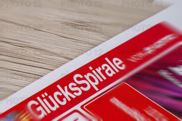 Close-up of a lucky spiral ticket