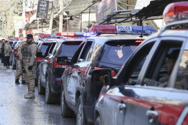 In Aleppo, Syria on January 10, 2026, Syrian Army soldiers deploy throughout the Sheikh Maqsoud and Ashrafieh neighborhoods following days of fierce clashes with SDF Kurdish forces, which ultimately resulted in the withdrawal of the Kurdish forces towards eastern Syria, Aleppo, Sheikh Maqsood, Syria