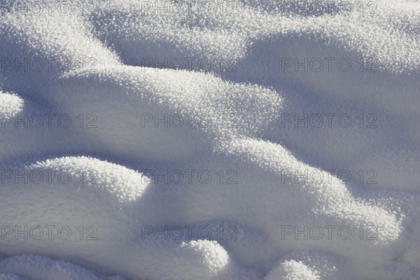 Snow, snow crystals, sun, winter, Bavaria, Germany