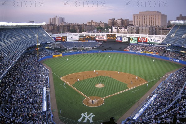 Baseball at Yankee Stadium, existed from 1923 to 2008, then demolished, Bronx, New York City, USA, historical photo from 1986