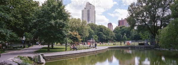 Morningside Pond, Morningside Park, Harlem, New York, USA