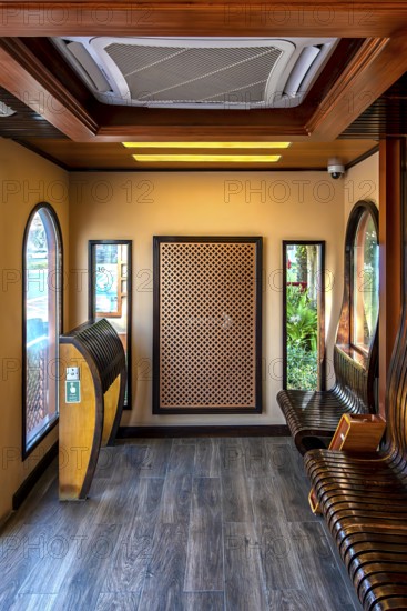 Bus stop with air-conditioned waiting house, Doha, Qatar