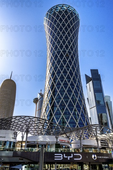 Modern architecture on Al Funduq Street, Doha, Qatar