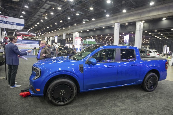 Detroit, Michigan USA - 14 January 2026 - The Ford Maverick Lobo, winner of the 2026 Truck of the Year Award at the Detroit Auto Show