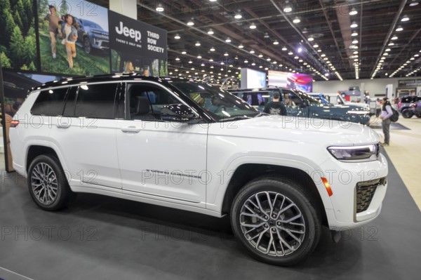 Detroit, Michigan USA - 14 January 2026 - The Jeep Grand Cherokee on display at the Detroit Auto Show