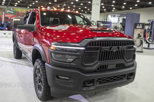 Detroit, Michigan USA - 14 January 2026 - The RAM 2500 Rebel 4x4 diesel on display at the Detroit Auto Show
