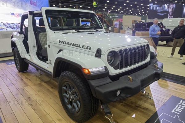 Detroit, Michigan USA - 14 January 2026 - The 2026 Jeep Wrangler, 85th anniversary edition, on display at the Detroit Auto Show