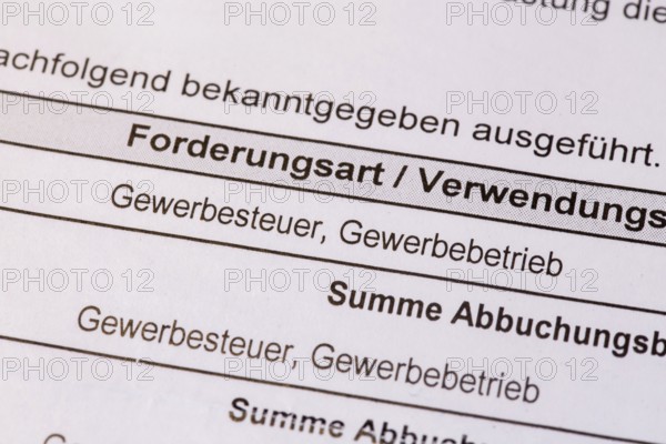 Close-up of a business tax return