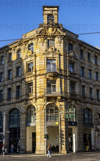 Historic corner house at the intersection of Invalidenstraße and Chausseestraße in Berlin Mitte, Germany