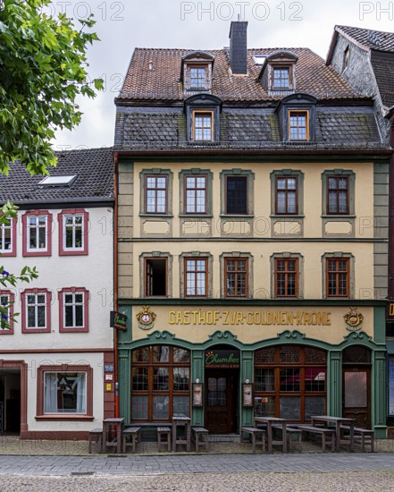 Historic house facades in the old town of Fulda, Hesse, Germany