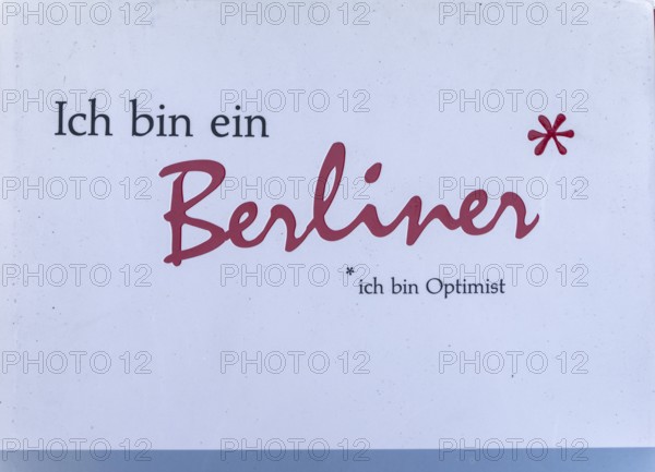 Berlin slogan on white background, Berlin, Germany