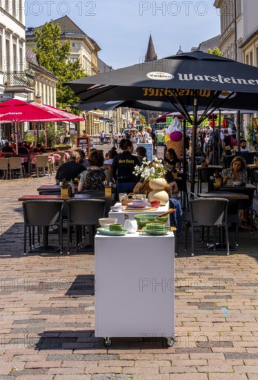 The shopping street and shopping mile in downtown Potsdam, Brandenburg, Germany