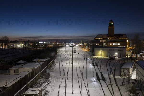 BEHALA (Berliner Hafen- und Lagerhausgesellschaft) railway line in the evening on 07.01.2026