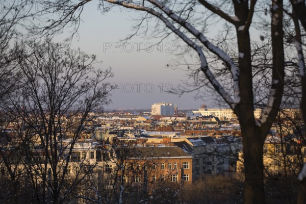View of Prenzlauer Berg from Volkspark Friedrichshain on 07.01.2026