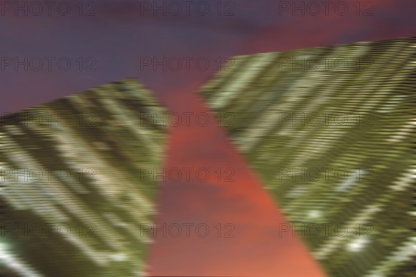 Movement, towers from the World Trade Center in the evening, New York City, USA, historical photo 1986, towers were destroyed on September 9, 2001