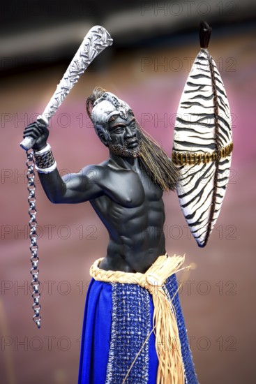 Statuette representing the orisha Ogun, an entity present in Umbanda and Candomble, Minas Gerais, Brazil