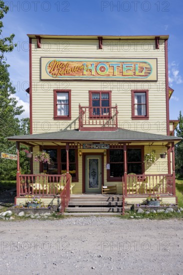 Hotel, historic building, McCarthy, Wrangell St. Elias National Park, Alaska, USA