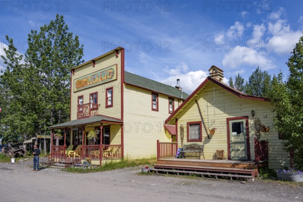 Hotel, historic building, McCarthy, Wrangell St. Elias National Park, Alaska, USA