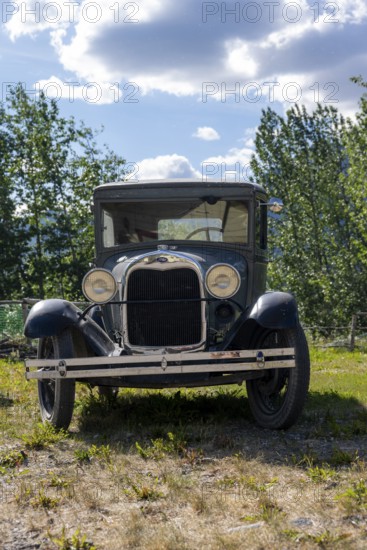 Vintage car, McCarthy, Wrangell St. Elias National Park, Alaska, USA
