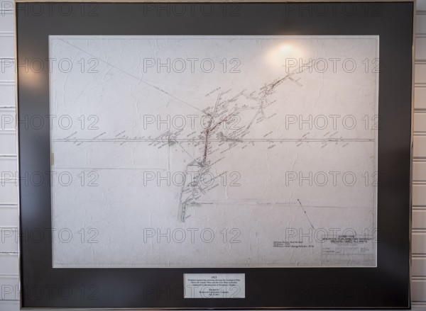 1923 Jumbo Mine and Erie Mine Map, Historic Kennecott Copper Mine, National Historic Landmark, Wrangell St. Elias National Park, Alaska