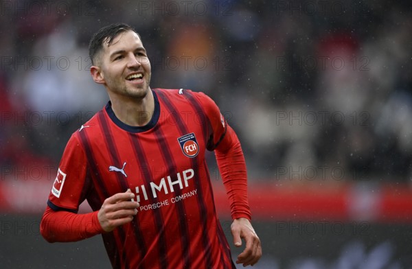 Goal celebration Marvin Pieringer 1. FC Heidenheim 1846 FCH (18) Voith-Arena, Heidenheim, Baden-Württemberg, Germany