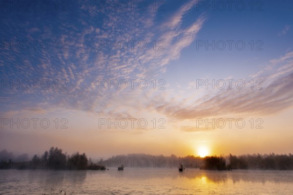 Sunrise in Goldenstedter Moor, Goldenstedt, Lower Saxony, Germany