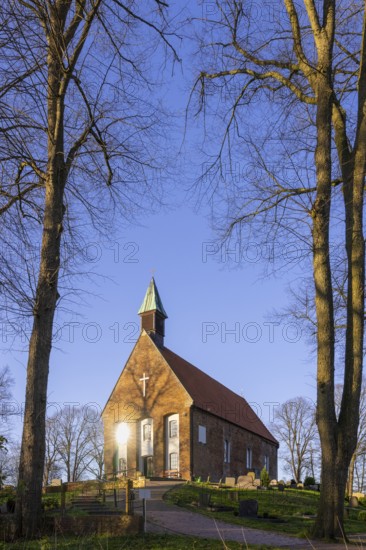 St. Dionysisus Church on Holler Sandberg, Wesermarsch, Holle, Wüsting, Lower Saxony, Germany
