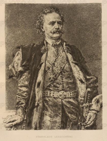 Stanislaus I Leszczynski, Stanislaw Boguslaw Leszczynski, (born 20 October 1677, died 23 February 1766) was a Polish king, aristocrat, magnate, civil servant, (1) Duke of Lorraine and Bar, Imperial Count of the Holy Roman Empire, authentic, digitally restored reproduction from a 19th century original, exact date of depiction unknown, Historical