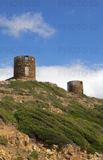 Genoese Towers, Cap Corse, Haute-Corse Department, Corsica, Mediterranean Sea, France