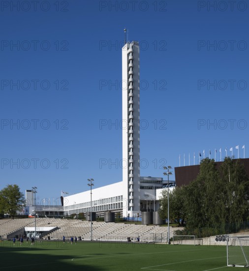 Tower, Olympic Stadium or Finnish Olympic Stadium, architects Yrjö Lindegren and Toivo Jäntti, Helsinki, Finland
