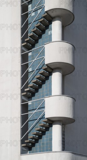Stairway, tower, Olympic Stadium or Finnish Olympic Stadium, architects Yrjö Lindegren and Toivo Jäntti, Helsinki, Finland